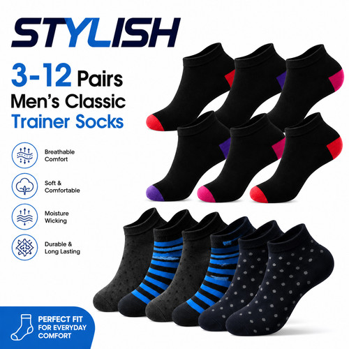 Pairs mens trainer - 3-12, socks