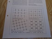 CAST CONCRETE 1950S  PAVING FLAGS   DESIGN DATA SHEET  ARCHITECTURE  21/28CM