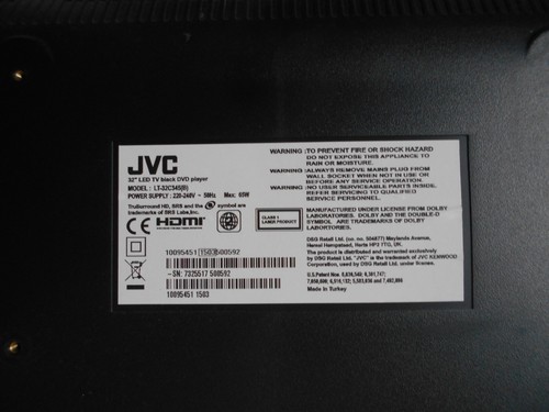 32inch jvc dvd unit player - 32inch,