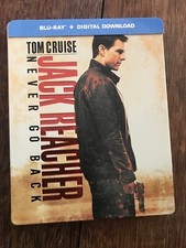 Jack Reacher Never Go Back on Bluray, UK Steelbook, Region Free, Posts Worldwide
