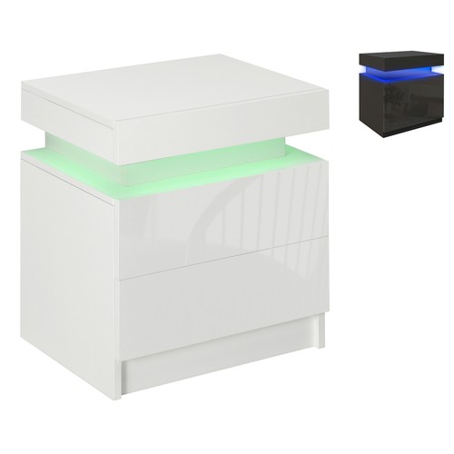 Bedside table high - bedside, gloss