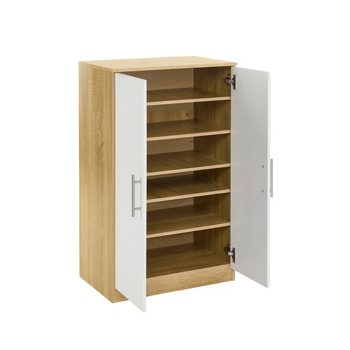 Shoe storage cabinet white oak - shoe,