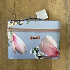 Ted Baker Opulent Crush Grey Vanity Case Make Up Toiletries Bag Travel / Holiday