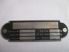 Vintage sign nameplate neutral