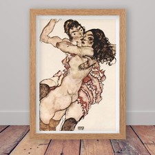 Framed Embracing Women Wall