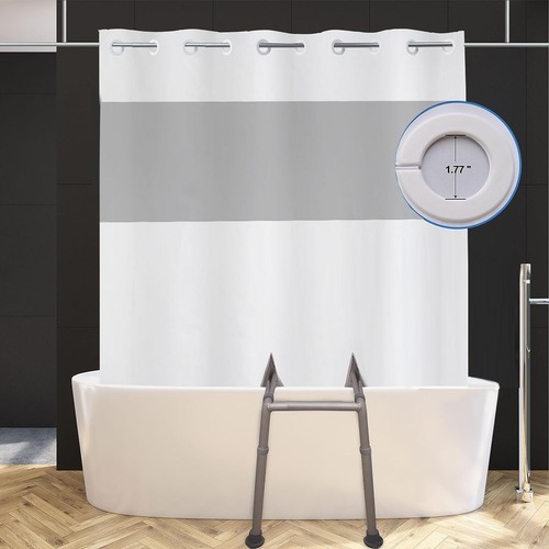 Split shower curtain - curtain, bath