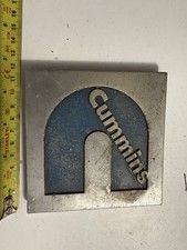 Old vintage cummins engine grill lorry truck badge great condition j fray ltd