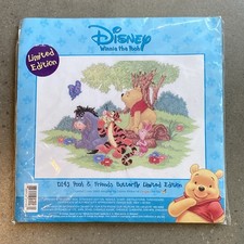 Winnie The Pooh & Friends Butterfly Cross Stitch Kit D143 Disney Limited Edition