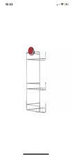 Croydex 3 Tier Corner Shower Caddy, Adhesive Bathroom Storage Organiser SNL2