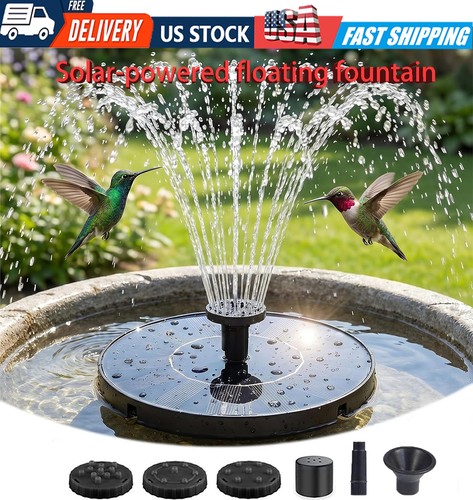 Solar power bird - bird, bath