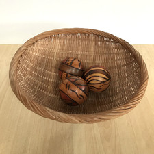 Woven Rattan Cane Basket