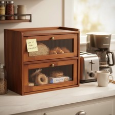 GUUSII HOME Bread Bin Wooden