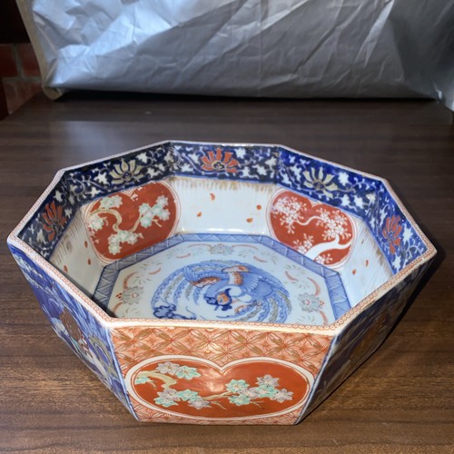 Vintage imari octagonal bowl - imari,