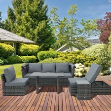 5 PCS Outdoor Rattan Sofa Sets