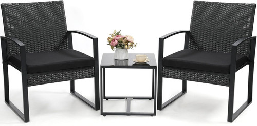Outdoor piece wicker bistro - 3-piece,