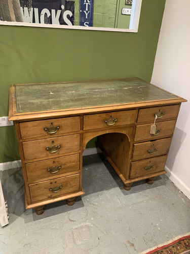 Reclaimed pine kneehole desk - reclaimed,