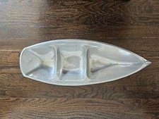 Mariposa Dory Row Boat Server 20 X 8 Inch Aluminum Serving Dish