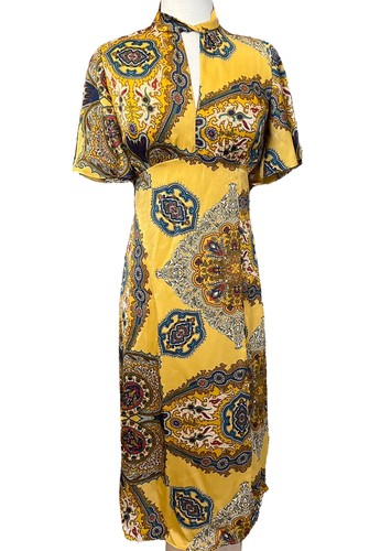 New zara gold yellow paisley - new,