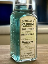 Radium Solution For Drinking - Vintage Medicine BOTTLE Radiation (Empty, Safe)