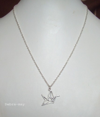 Origami crane pendant - origami,