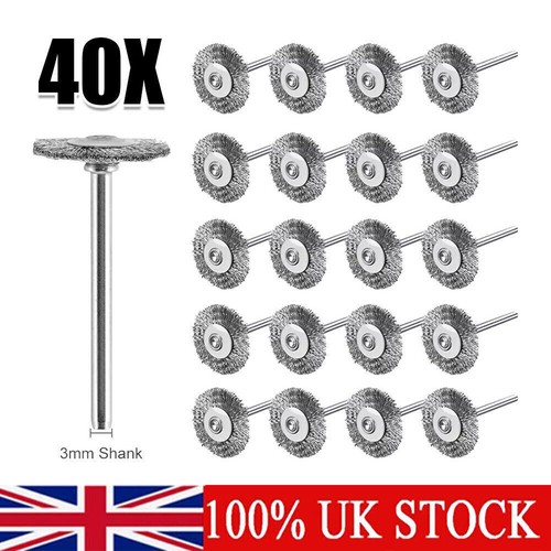 40x wire wheel brush set - wire,