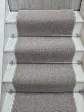 Stair Carpet Runner 7.5m / 15 Steps - 60cm Wide - Grey - 80/20 Wool