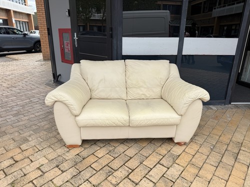 Cream seater sofa - 2, solid