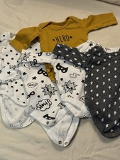 Newborn Long Sleeve Baby Winter Grows Pack of 5 TU Neutrals 0-3 7lb 0m New Tags