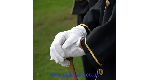 Ceremonial white gloves parade - white,