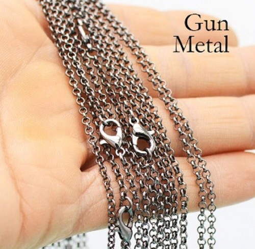 Inches gun metal silver - 18-30",