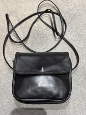 ENNY-ICONIC ITALIAN VINTAGE MAKER-SOFT LEATHER-BLACK CROSSBODY SMALL BAG- VG.C .