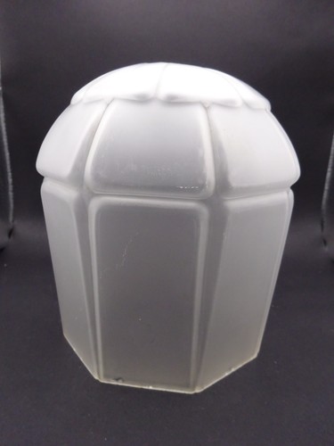 1930s octagonal frosted glass