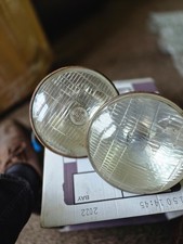 2 Classic 1950s 7 inch bulb type car head lamp reflector units