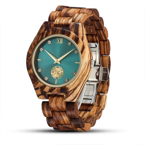 Women luxury wooden wristwatch - wooden,