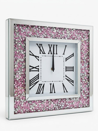 Pink silver crystal crushed - pink,
