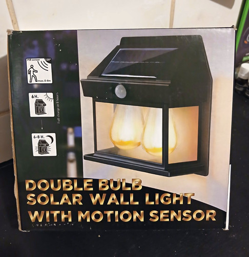 Solar double bulb led outdoor - solar,