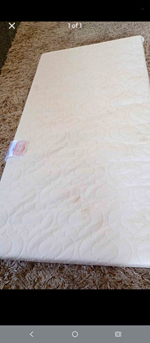 White quilted baby cot crib - white,
