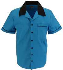 Mens Retro Blue Rockabilly