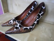 Donald Pliner Couture Leather Giraffe Hair High Heel Shoe 8.5 