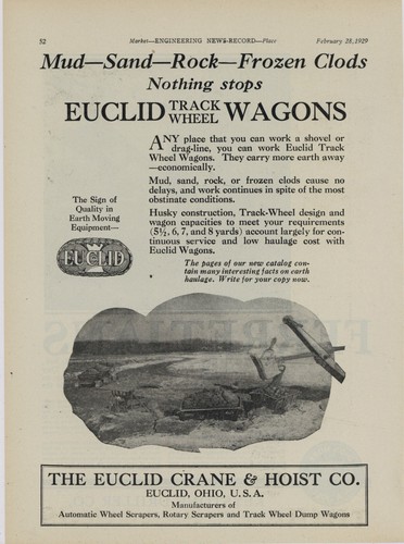 1929 euclid crane hoist - &,