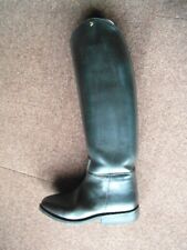 BLACK LEATHER PETRIE DRESSAGE RIDING HUNTING BOOTS -SIZE 5 -47 -36 VGC