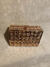 Coast Box Clutch Bag Rose Gold Square Gems Push Button Open very sparkly 