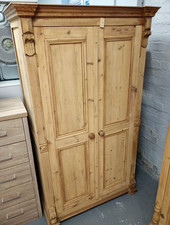 Large Pine Wardrobe Natural