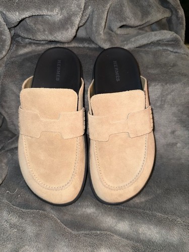 Hermes calya mule suede slides - mule,