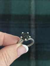 Pandora Black Onyx Rose Ring