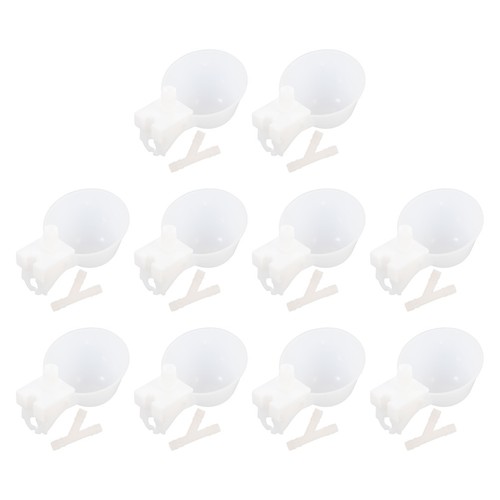 White plastic pigeon - plastic, cage