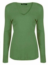 Ladies Long Sleeve V-Neck