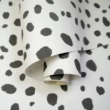 Holden Spot Print Decor Dalmatian Black  White Wallpaper 12940