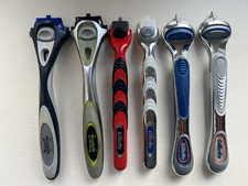 Job Lot 6 Mens Razor Handles Gillette & Wilkinson Sword :  Refurbished