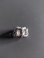 Thomas Sabo Men's Rope Ring Size 56/P½ Sterling Silver Good Condition